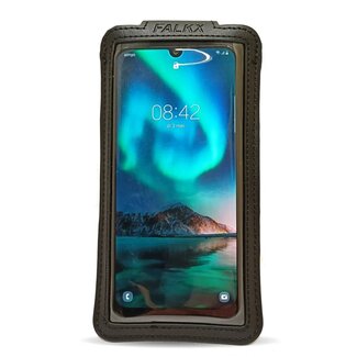 Falkx Telefoonhouder - Compact - Schokbestendig - Voor Fietsen - Zwart - Maat S