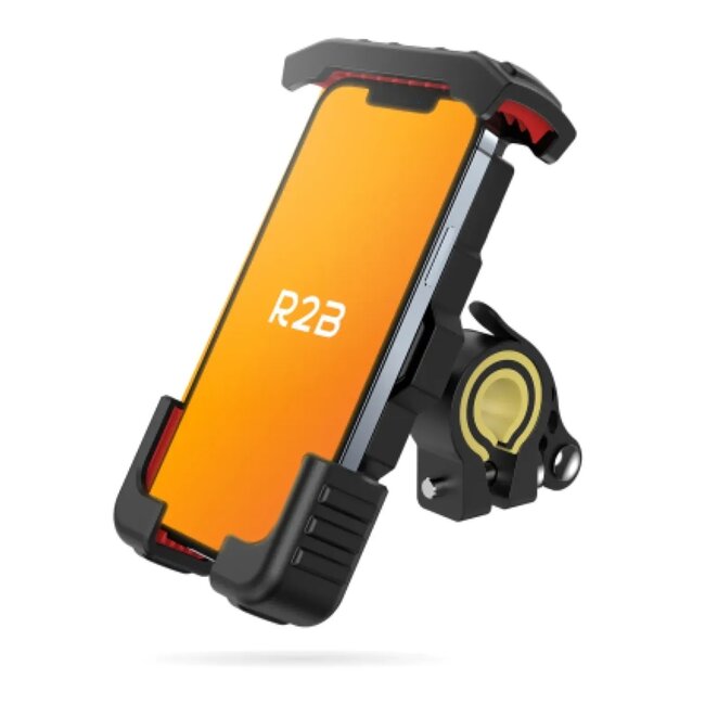 R2B Telefoonhouder - Heavy Duty - Zwart - Geschikt voor fietsen - Max. 18x10x1.5 cm