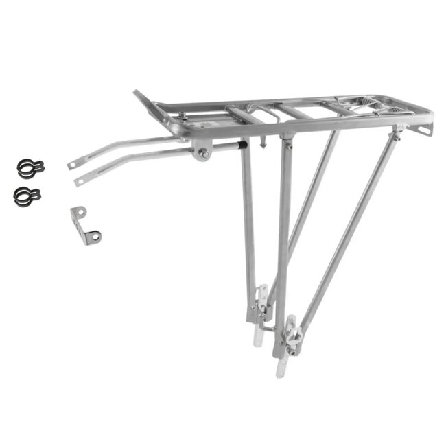 M-Wave Universele aluminium bagagedrager - afneembare zijdelen - zilver - 24/26/28 inch