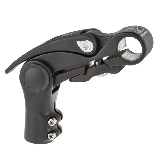 Promax Verstelbare stuurpen - Aluminium - 31.8 mm klem - 10-90° hoek - Zwart