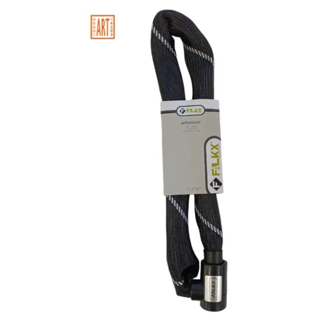 Falkx Viking kettingslot - ART2 gecertificeerd - 8.3 mm dik - 90 cm lang - zwart
