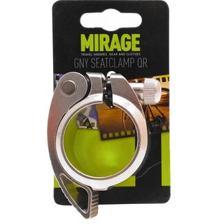 Mirage Zadelpenklem met snelspanner - 38.5mm - zilver - met flens - voor diverse fietsen