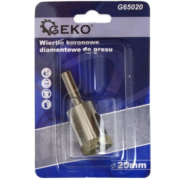GEKO Diamantboor voor tegels - 20mm - Set van 4 - Voor nat boren