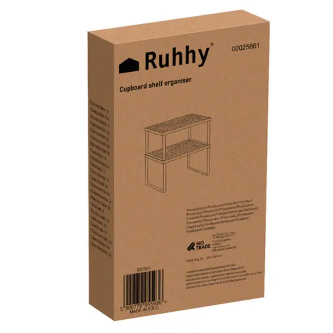 Ruhhy Bamboe Keukenrek – Set van 2 – Stapelbaar en Duurzaam