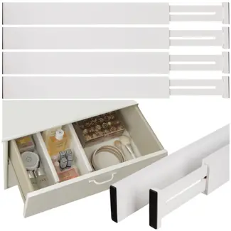 Ruhhy Ladeverdeler Wit – Uitschuifbare Organizer voor Elke Lade