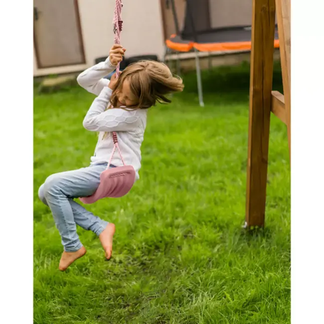 Kruzzel Roze Kunststof Schommel – Licht, veilig en ideaal voor Buiten