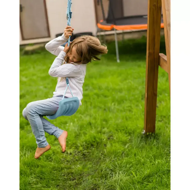 Kruzzel Blauwe Kunststof Schommel – Licht, Veilig & ideaal voor Buiten