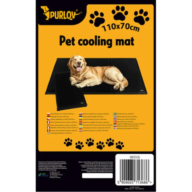 Purlov Koelmat 110x70 cm – Zelf koelende Mat voor Hond of Kat