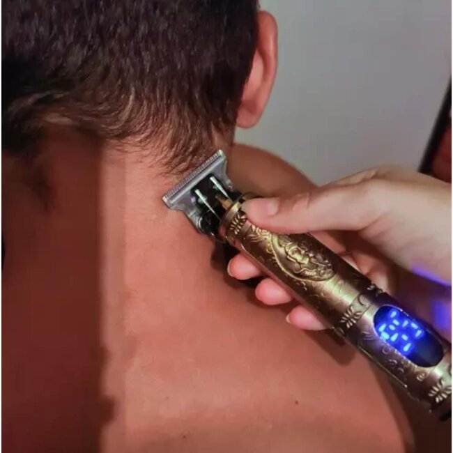 Soulima Draadloze Haar- en Baardtrimmer - Oplaadbaar met LCD Display