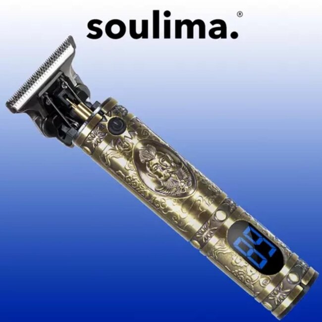 Soulima Draadloze Haar- en Baardtrimmer - Oplaadbaar met LCD Display