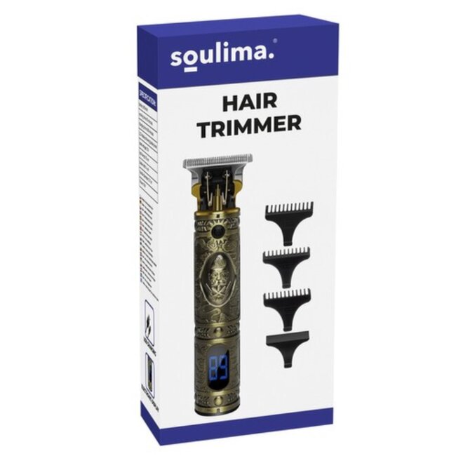 Soulima Draadloze Haar- en Baardtrimmer - Oplaadbaar met LCD Display