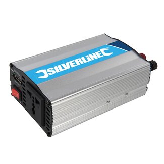 Silverline 12V Omvormer - 1000 W Continu - Voor Auto, Caravan, Boot