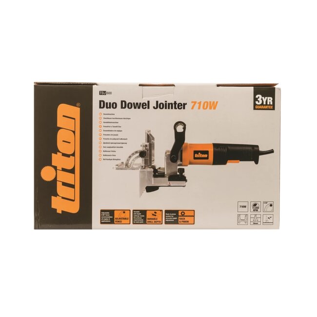 Triton Deuvelmachine 710 W - Dubbele Boor - 32 mm Hartafstand