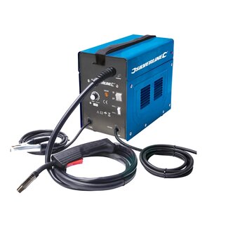 Silverline Gasloze MIG-lasmachine 90 A – voor zacht staal tot 6,5 mm – traploze regeling – compleet voor werkplaats en klusser