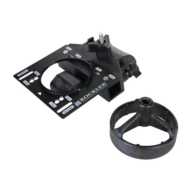 Rockler Scharnierboormal - aluminium en staal - rail 1,9 cm - grijs - 2 geleiders - precisie voor 35 mm potgaten in kastdeuren