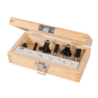 Triton 6-delige 1/4" Freeskit voor Houtbewerking