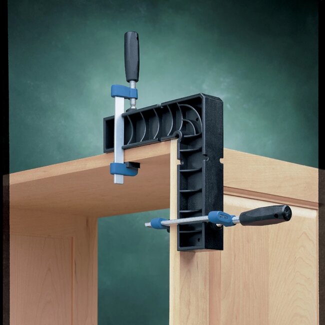 Rockler Winkelhaak montagehoekhouder - kunststof - 90° binnen- en buitenhoek klemmen - 203x38 mm - houtbewerking