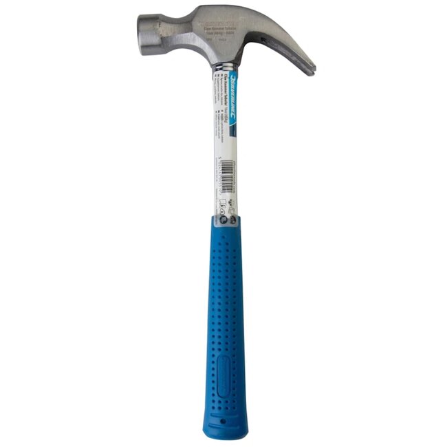 Silverline Klauwhamer - gesmeed stalen kop, verchroomde ronde schacht - antisliphandvat - zilver - spijkers slaan en verwijderen