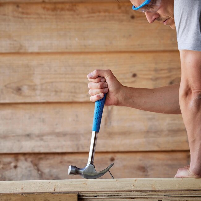 Silverline Klauwhamer - gesmeed stalen kop, verchroomde ronde schacht - antisliphandvat - zilver - spijkers slaan en verwijderen