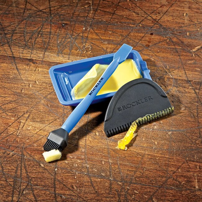 Rockler lijm aanbrengset - siliconen - nauwkeurig aanbrengen - borstel 17,8 cm, spatels 6,4/10,2 cm - 3-delig - houtlijm