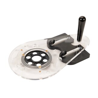 Rockler Universele Freesplaat – 10 mm Acryl – Met Geleidingsmofinzet