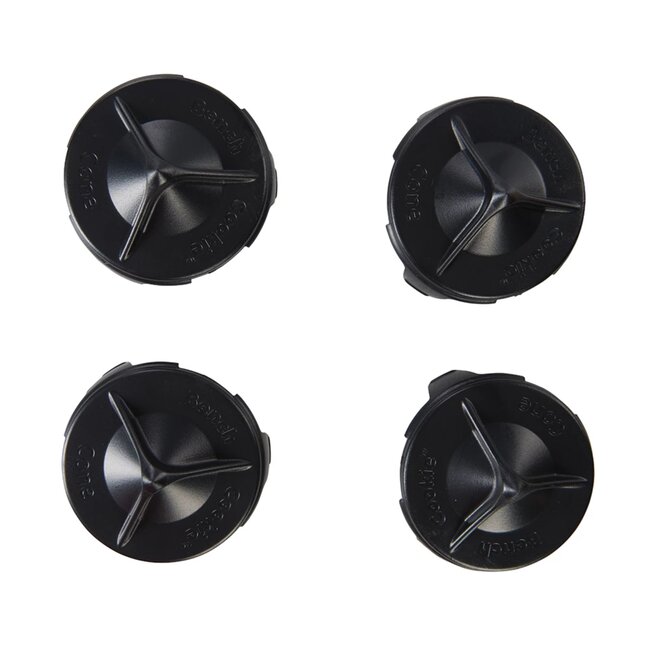 Bench Dog verfkegels voor werkstuksteunen - kunststof - klein contactvlak - oranje - 4 stuks - dubbelzijdig afwerken