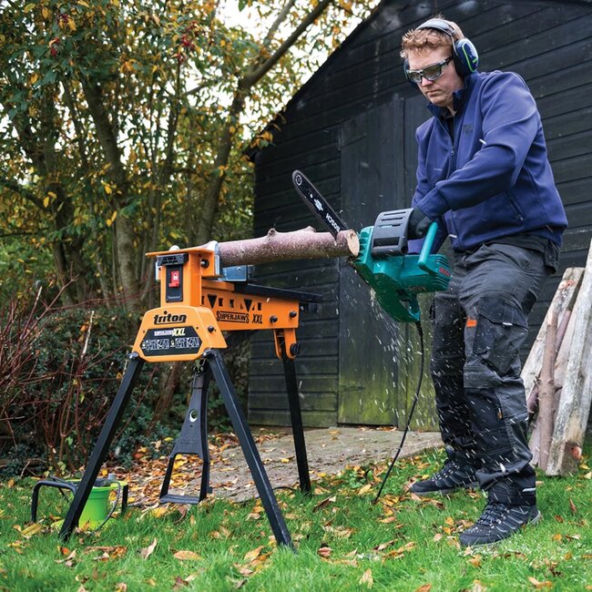 Triton Klemtafel - staal met poedercoating - voetbediend, 1000 kg klemkracht, bereik 100 cm - zwart - voor grote werkstukken