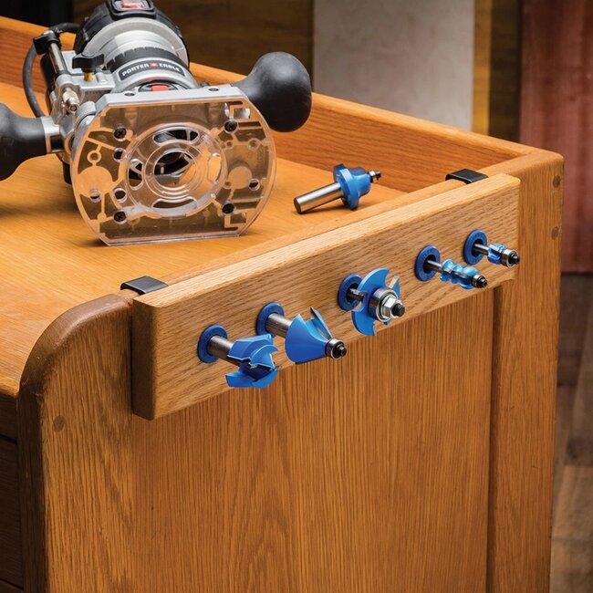 Rockler Opberginzetstukken Freesbits - 10 Stuks - Voor 1/4" & 1/2"