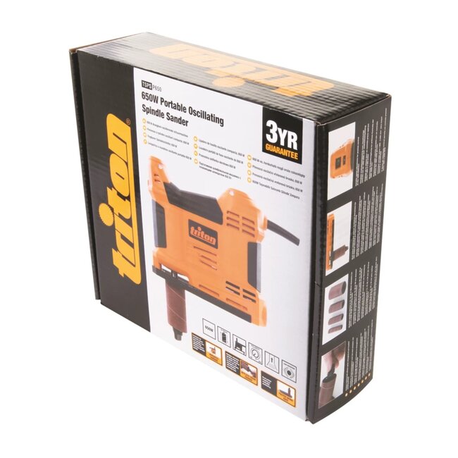 Triton oscillerende spilschuurmachine draagbaar - metaal/kunststof - 13–38 mm - variabele snelheid - zwart - hout randen