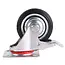 Benson Zwenkwiel met rem - 75 mm - Stalen velg - Massieve rubberband - 40 kg draagvermogen
