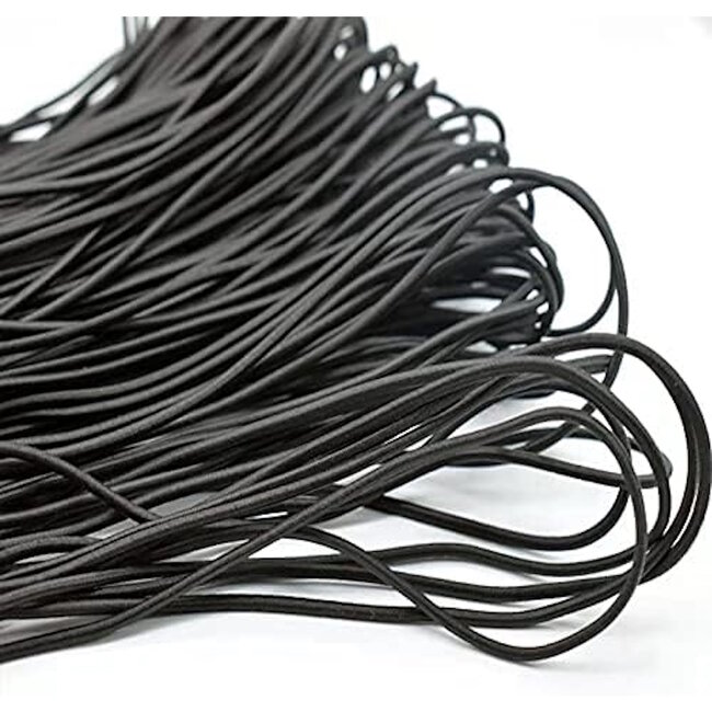 Topgear Elastiek 6 mm - Weerbestendig - Zwart - 100 meter