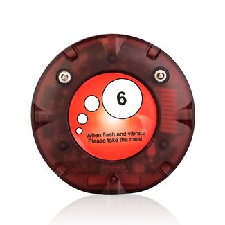 Retekess oproepsysteem ontvangerschijf - slagvast kunststof - trilfunctie, geluid en LED - compact - zwart-transparant - horeca