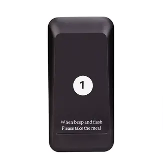 Retekess Oproepschijf ontvanger - slagvast kunststof - tril, pieptoon en led - standaard formaat - zwart - horeca en balies