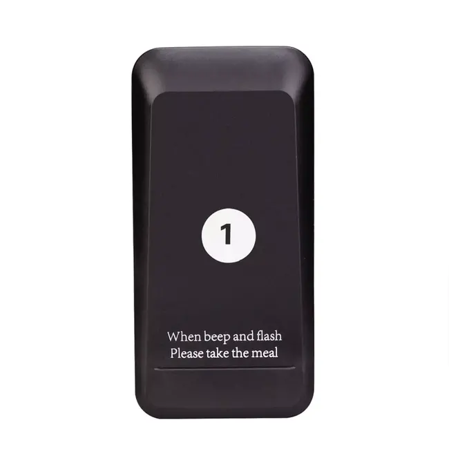 Retekess Oproepschijf ontvanger - slagvast kunststof - tril, pieptoon en led - standaard formaat - zwart - horeca en balies