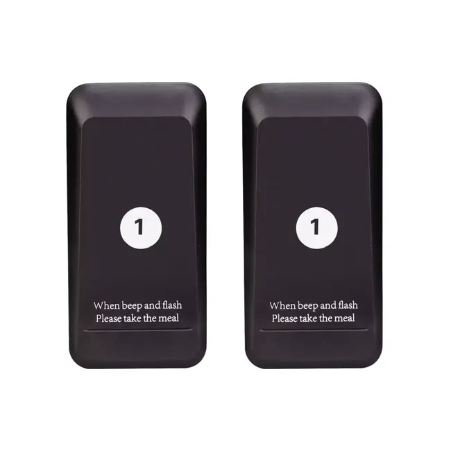Retekess Oproepschijf ontvanger - slagvast kunststof - tril, pieptoon en led - standaard formaat - zwart - horeca en balies