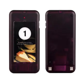 Retekess oproepsysteem onderzetter-pieper - slagvast kunststof - led-display, trillen en geluid - zwart - horeca en wachtruimte