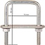 Topgear U-bout M10 - Sterk Staal - Corrosiebestendig - 90x73 mm