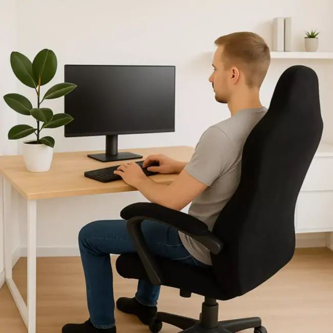 Dunmoon Gaming Stoelhoes – Zwart – Rekbaar – Voor Gamestoelen met Hoge Rug