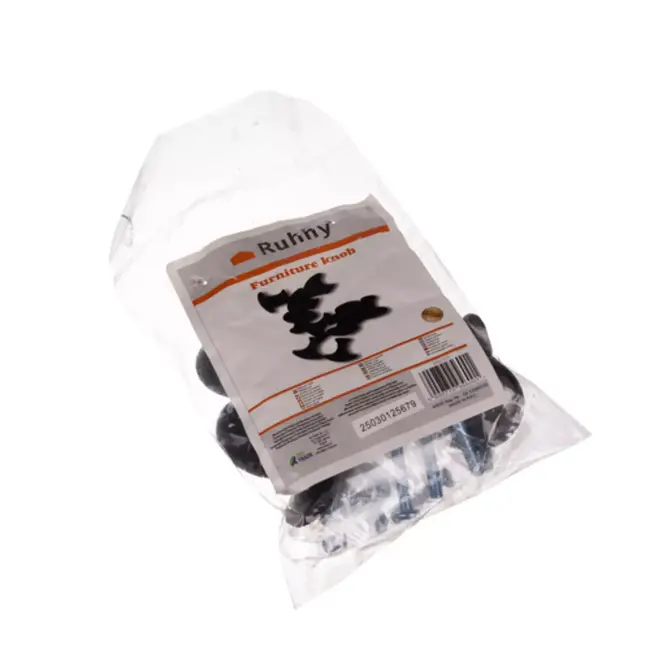 Ruhhy Meubelknoppen Zwart – Set van 10 – Rond – Schroefmontage – Modern Design