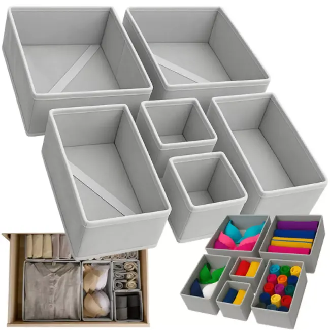 Ruhhy Organizer Set van 6 – Voor Ondergoed – Lade Indeling – Sokken, BH’s en Meer
