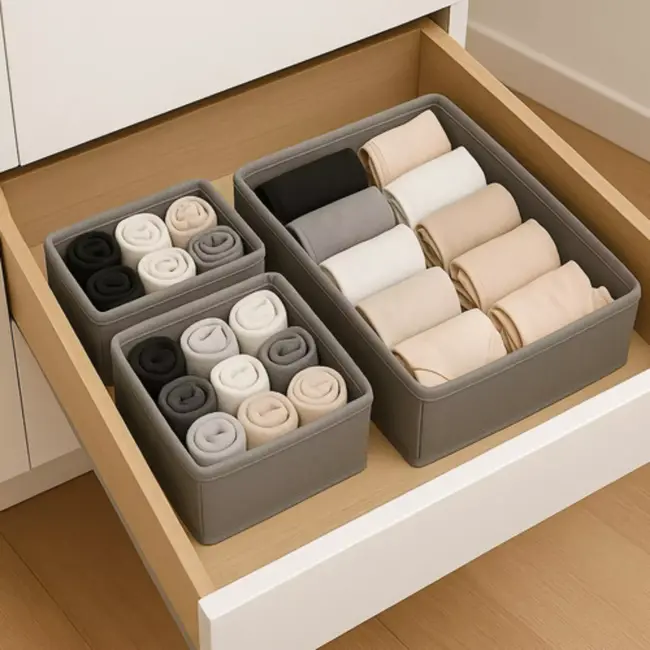 Ruhhy Organizer Set van 6 – Voor Ondergoed – Lade Indeling – Sokken, BH’s en Meer