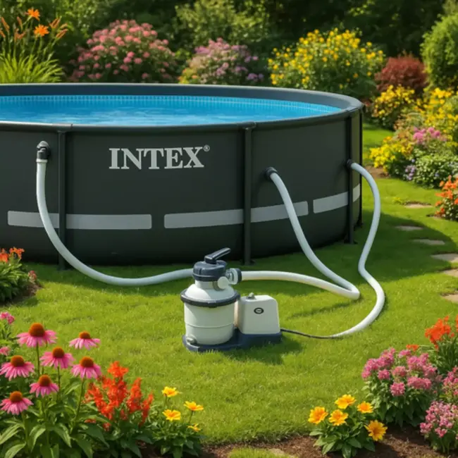 Intex zwembadslang 1.5 meter wit met 32mm diameter voor filterpompen en accessoires