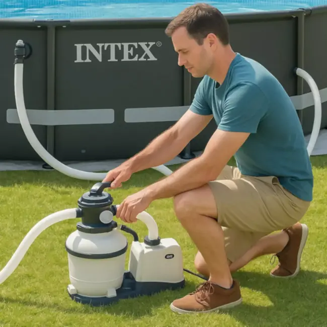 Intex zwembadslang 1.5 meter wit met 32mm diameter voor filterpompen en accessoires