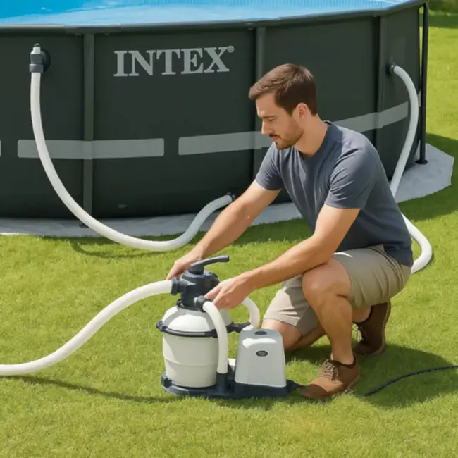 Intex zwembadslang 1.5 meter wit met 32mm diameter voor filterpompen en accessoires