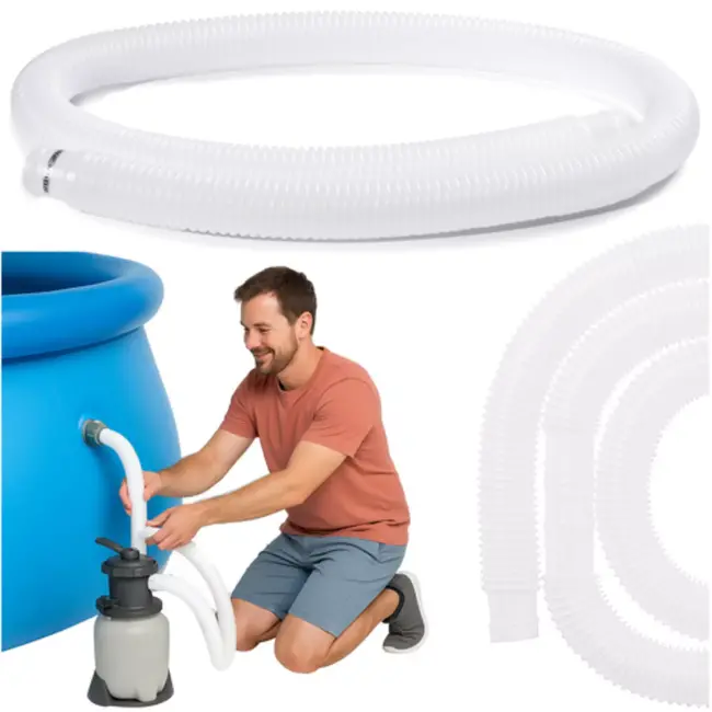 Intex zwembadslang 1.25 meter wit flexibel kunststof voor filterpompen en accessoires