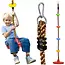Klimtouw met schommelfunctie voor kinderen groen en bruin 2 meter lang tot 100 kg