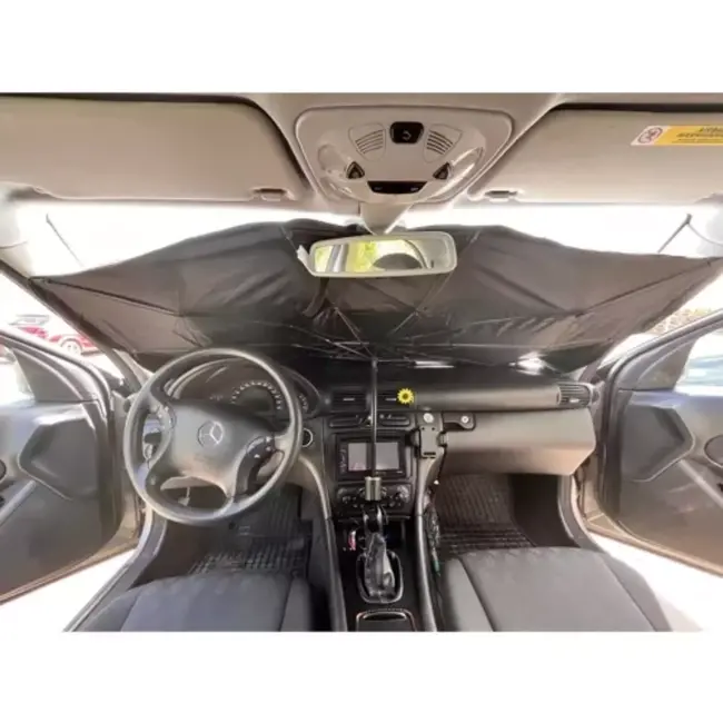 Xtrobb Zonnescherm auto voorruit 130x60 cm reflecterend met zuignappen zilver