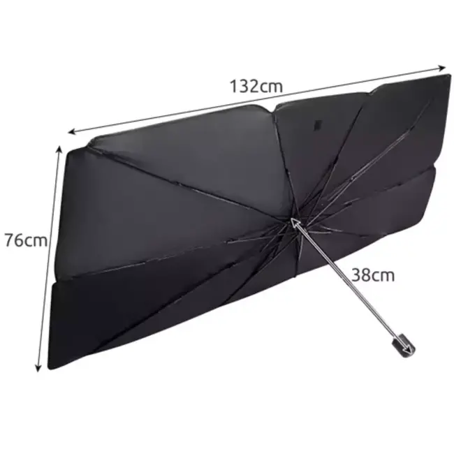 Xtrobb Zonnescherm auto voorruit 130x60 cm reflecterend met zuignappen zilver