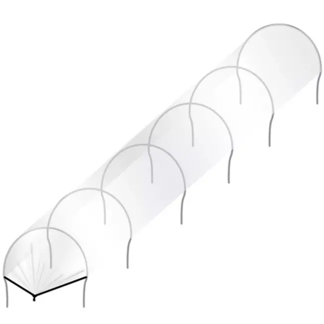 Gardlov tunnelkas tuin 250x200x200 cm met UV folie en oprolbare deur en ramen