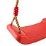 Kruzzel Rode kunststof schommel met verstelbaar touw voor tuin of speeltoestel